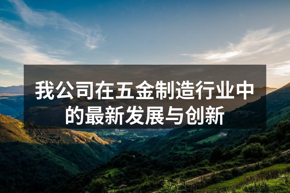 我公司在五金制造行业中的最新发展与创新
